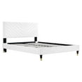 thumbnail image 3 of Modway Roxanne Performance Velvet Queen Platform Bed in White, 3 of 6