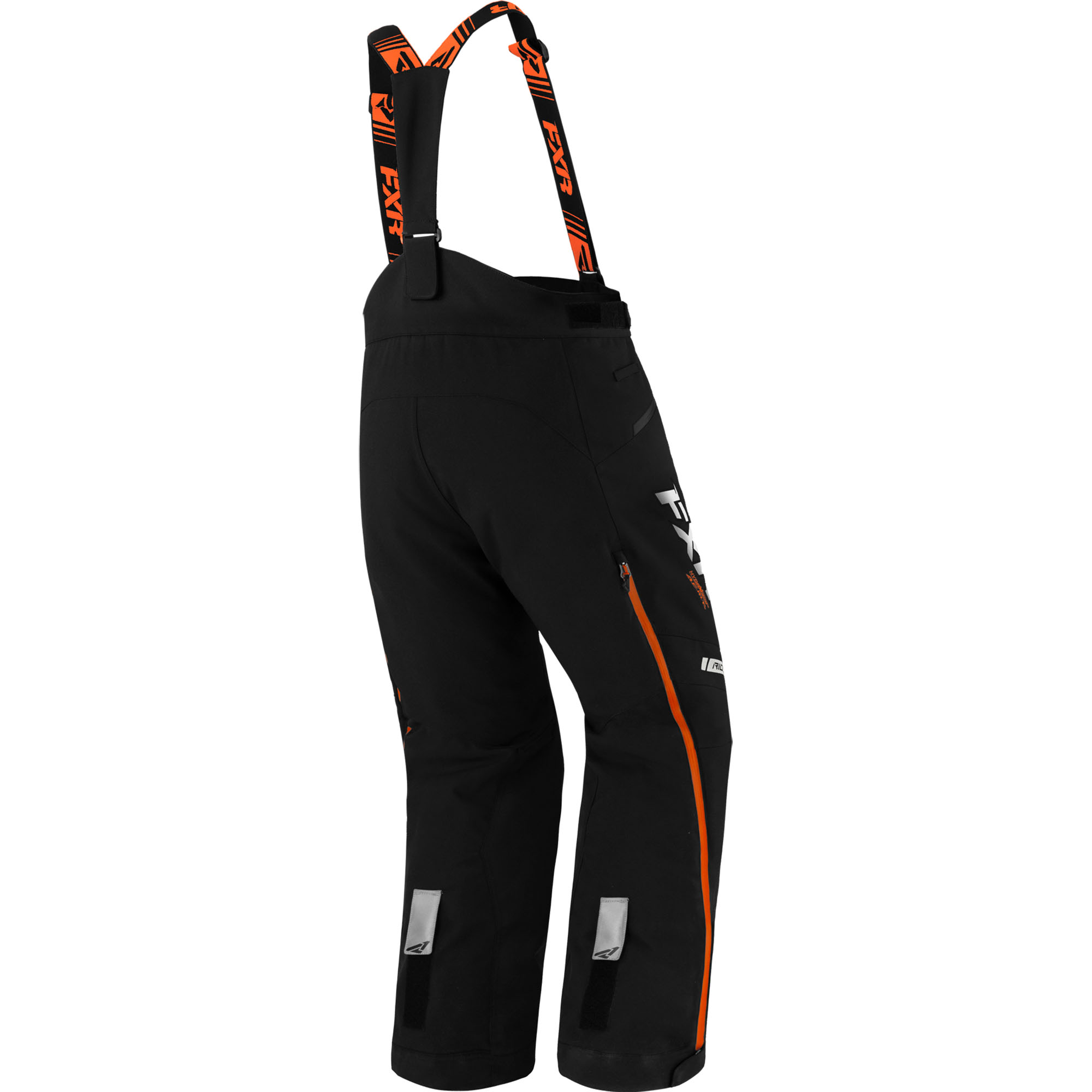 FXR Mens Mission FX Snowmobile Pants Snowproof Vented Black Orange Snow  Bibs - Small 230109-1030-07