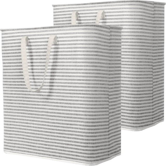 Lifewit 2 Pack Laundry Hamper Large Collapsible Laundry Baskets, Freestanding Waterproof Clothes Hamper Storage Basket with Easy Carry Extended Handles