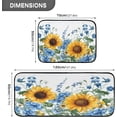 thumbnail image 3 of Coolnut Kitchen Rugs 2 Piece Waterproof Non Slip Kitchen Mat Sunflowers Kitchen Rug Set for Sink Office Kitchen Cafe, 19.7"x47.2"+19.7"x27.6" Home Decor Gifts, 3 of 7
