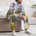 thumbnail image 6 of KLL Dreamy Mushroom House Sleepwear Mens Flannel Pajamas,Long Cotton Pj Set, 6 of 7