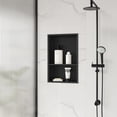thumbnail image 2 of Stainless Steel Shower Niche 18" X 12", No Tile Needed Wall Niche Double Shelves, Recessed Shower Shelf for Bathroom Storage, Matte White, 2 of 8
