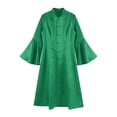 thumbnail image 5 of YiZYiF Church Clergy Dress for Women Priest Costumes Flared Sleeve Liturgical Vestment Choir Robe Green S, 5 of 7