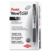 Wow! Gel Retractable Gel Pen, (0.7mm) Medium Line, Black Ink