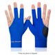 thumbnail image 4 of Guantes de billar de billar Guantes de billar de 3 dedos suministros transpirables (izquierda) azul, 4 of 4