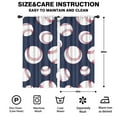 thumbnail image 2 of Blackout Kids Curtains,Navy Blue Baseballs Pattern Childrens Insulated Curtains Set Of 2,Bedroom Essentials,Toddler Room Decor 42"x84", 2 of 5