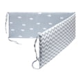 thumbnail image 1 of Almohadilla lateral para cuna,Forro de cuna para bebé acolchado en el interior de la cuna grueso,Cojín acolchado lateral para cuna transpirable para niños y niñas,Cojín Corona gris, 1 of 9