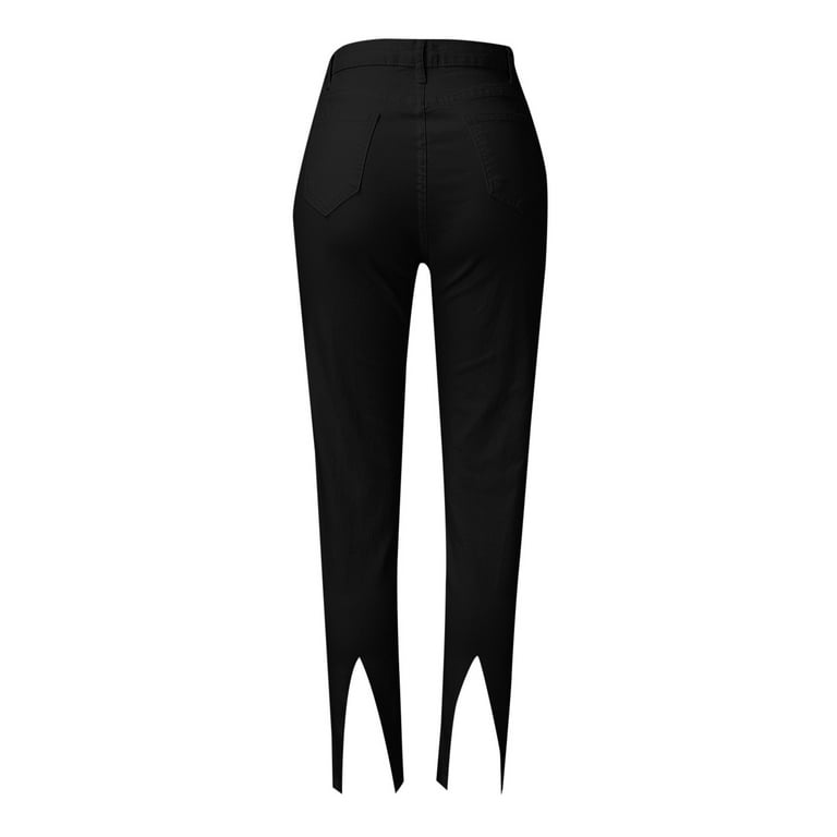 EttelLut-Women's Cotton and Spandex High Waist Activewear Leggings  Pants-Black Small 