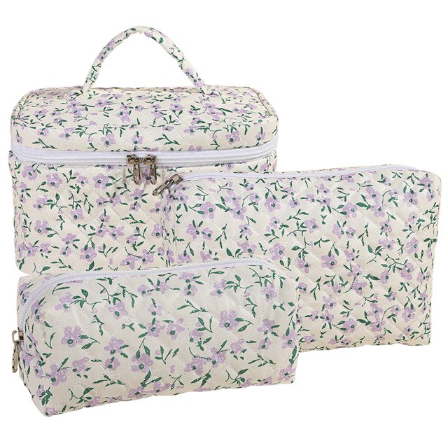 Organizadora Artículos Tocador Cosméticos Floral Algodón para Mujeres Y Niñas