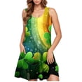 thumbnail image 5 of Kmdttou Women Summer Casual Short Sleeve Dresses St. Patrick's Day Casual Plus-size Sleeveless Crew Neck Short Dress with Pockets (Size:S-2XL), 5 of 5