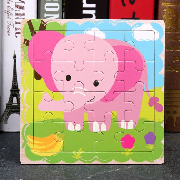 Kids Wooden Various Pattern Early Educational Learning Pegged Puzzles