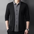 thumbnail image 2 of RUTAYY Men's Shirts Color Block Slim Fit Casual Long Sleeve Turndown Collar Button Down Comfortable Daily Wear Fashion Seaside Blouse, 2 of 8