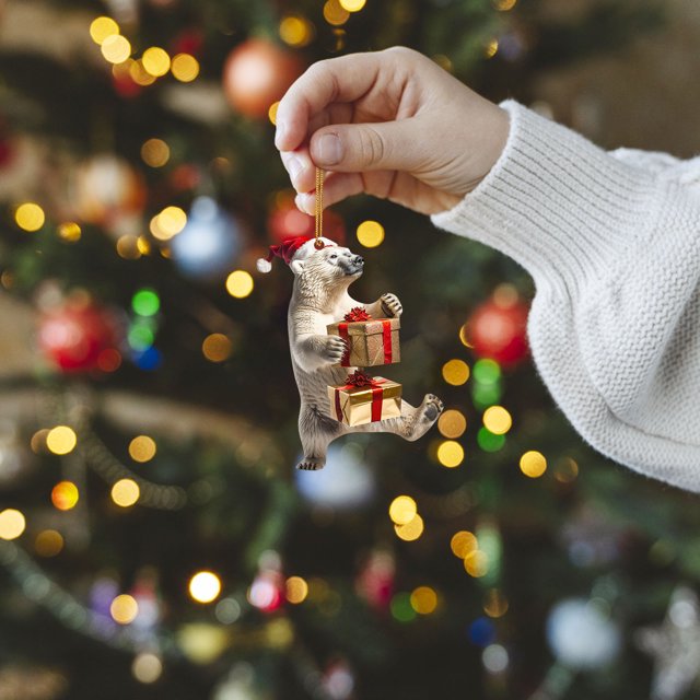Nuevos Adornos Colgantes Con Animales Bonitos Para Navidad. Colgantes Planos De Acrílico Modernos Y Únicos. Colgantes Para Llaveros. Regalo De Navidad. Adornos Para El Árbol De Navidad.