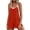 Red, variant on JULMCOMO Rompers for Women Scoop Neck Spaghetti Straps Breathable Loose Fit Rompers Sleeveless Lightweight Summer One Piece Outfits with Pockets Brown S