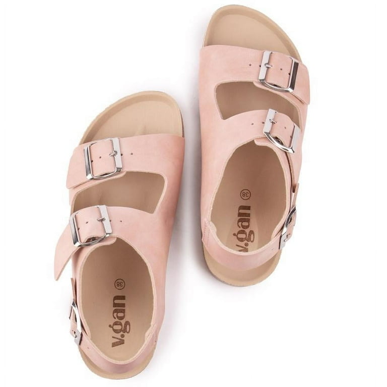Vegan footbed sandals clearance