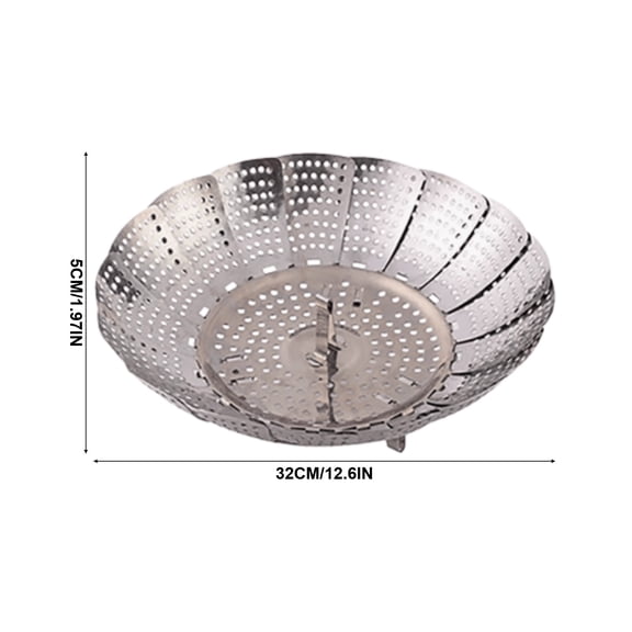Steamer Basket, Stainless Steel Vegetable Steam Baskets for Steaming Cooking Expandable to Fit Various Size Pot