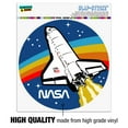 thumbnail image 3 of NASA Logo Over Space Shuttle with Rainbow Automotive Car Window Locker Circle Bumper Sticker, 3 of 7