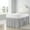 Light Gray Solid, variant on LINEN SHEETS Dorm Bed Skirt Twin XL Size 36 inch Drop, Stylish Ruffled Pattern Split Corner Bed Skirt, 100% Microfiber- White Solid