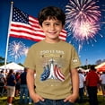 thumbnail image 2 of lnmuld Independence Day Boys "250 Years America Strong" Patriotic Graphic Short Sleeve T-Shirt Color:Gold,Size:2-3 Years, 2 of 6