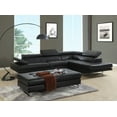 thumbnail image 2 of HomeRoots Black Right Arm Facing Sectional - 124 x 94 x 36 in., 2 of 2