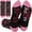 Grey, variant on Bibifish Women’s Breast Cancer Awareness Socks Pink Ribbon Butterfly Graphic Crew Socks Soft Stretch Novelty Crew Socks