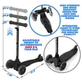 thumbnail image 3 of Rugged Racer Mini 3-Wheel Scooter With LED Lights in Black, 3 of 7