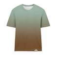 thumbnail image 4 of Ashirexll Short Sleeve Shirts for Women Fashion Printed Short Sleeve Blouse Round Neck Casual Loose Top for Spring Summer, 4 of 6