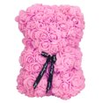 thumbnail image 1 of Oso en forma de rosa de 25 cm, oso de flores artificiales para el Día de San Valentín, regalo romántico de Navidad para amantes de la esposa, color rosa, 1 of 5