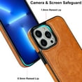 thumbnail image 6 of Case for iPhone 15 Pro Max for Men Women, Compatible with Magsafe, Stylish Ultra Slim Anti-Slip PU Leather Drop Protective Luxury Lightweight Bracket Phone Cover for iPhone 15 Pro Max, Khaki, 6 of 8