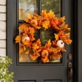 thumbnail image 5 of Fall Wreath for Front Door, Artificial Pumpkin Maple Leaf Wreath, Fall Decorations for Holiday Harvest Thanksgiving Fall Decor, 5 of 7