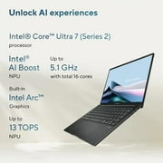 ASUS - Zenbook 14 14 FHD+ OLED Touch Screen Laptop - Intel Core Ultra 7 - 16GB RAM - 512GB SSD - Jasper Gray