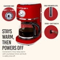 thumbnail image 6 of Nostalgia Retro Coffee Maker, 10-Cup One Button Brewing Classic Coffee Machine with Reusable Filter, Red, 6 of 9