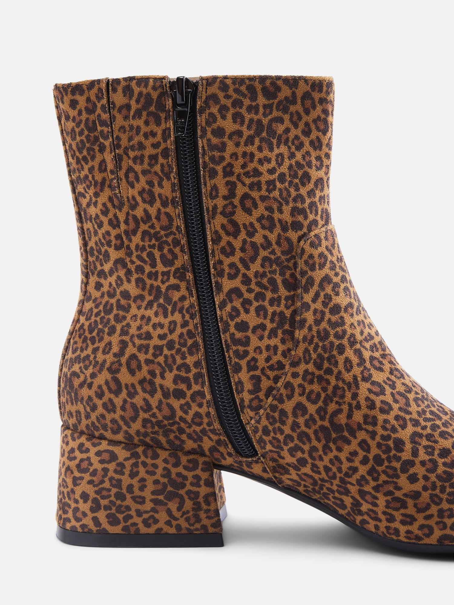 Scenario Women's Faux Leather Ankle Booties with Block Heel