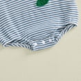 thumbnail image 6 of UngA Baby Boy Golf Outfit Embroidery Short Sleeve Bubble Romper Onesie Cute Infant Newborn Summer Clothes (Blue,12-18 Months), 6 of 6