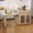 wood, variant on CBJCBJ Kitchen Island with Storage | Expandable Retractable on Wheels 71.65" L | Space-Saving of Island Cart, Beige