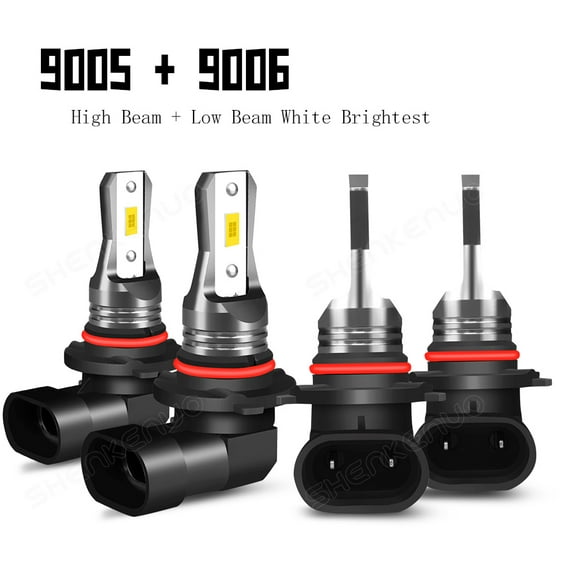 For Honda Accord 1990-2007 LED Headlight Bulbs White High/Low Beam 9005 9006 Kit