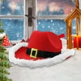 thumbnail image 5 of BLESIYA Christmas Cowboy Hat Comfortable Women Men Wide Brim Santa Claus Western Hat for, 5 of 8