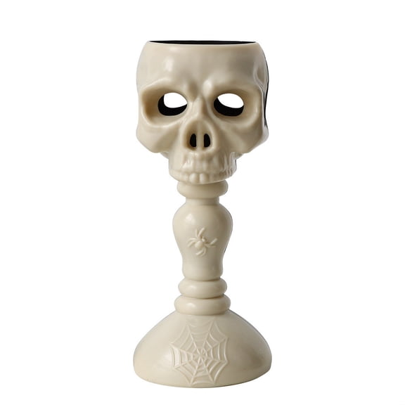 Orangide Halloween Skull Lantern Decorative Candleholder LED Night Light Ghost Festival Desk Ornament for Spooky Home Decor