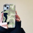 thumbnail image 3 of Wavy Pattern Painted Case For iPhone 14 Funda Makeup Mirror Cases For iPhone 15 11 14 12 13 Pro Max X XR XS Max Shockproof Cover UC29 For iPhone 11Pro Max, 3 of 6
