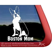 Boston Mom | High Quality Vinyl Boston Terrier Dog Window Decal