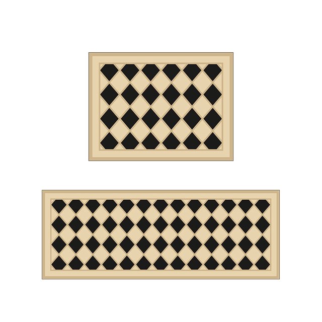 Alfombra de cocina de estilo retro, alfombra de piso larga resistente a las manchas para el hogar, alfombra de piso para puerta de entrada de fácil secado, alfombra de una pieza