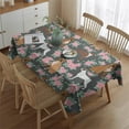 thumbnail image 2 of Cute Boxer Dog and Flowers Florals Rectangle Tablecloth 60"x84",Waterproof Polyester Rectangle Table Cloth, Wipeable Spillproof Polyester Tablecloth for Dining, Camping, Indoor and Outdoor, 2 of 5