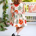 thumbnail image 5 of Cethrio Summer Dresses for Girls 2025, Cotton Casual Flutter Sundresses Holiday Dresses White Size 4 T, 5 of 5