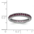 thumbnail image 5 of 925 Sterling Silver Stackable Expressions Polished Created Ruby Eternity Ring Size: 10; for Adults and Teens; for Women and Men, 5 of 5