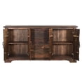 thumbnail image 3 of Taran Designs Darcy 3-drawer 4-door Live Edge Solid Wood Sideboard in Dark Brown, 3 of 9