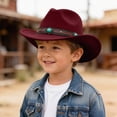 thumbnail image 2 of Western Cowboy Hat Ethnic Hat Grassland Outdoor Sun Hat Photography Hat For Kids 3-8 Years, 2 of 5