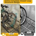 thumbnail image 3 of 4 Floor Bike Rack, Safeguard Disc Brakes & Derailleurs Design, Waterproof Bicycle Stand Indoor/Outdoor/Garage Use, Fits 12"-29" Tires, Upgraded 0.63" Steel Tubes for Stability, 3 of 11