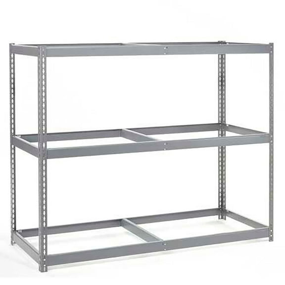 Global Industrial USBD2460N Double Rivet Additional Shelf - No Deck, Gray - 60 x 24 in.