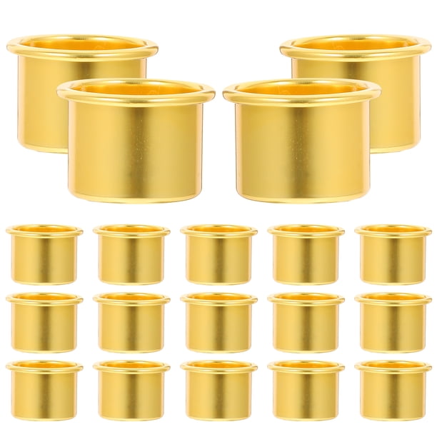 Portavelas de Metal de 30 Uds., candelabro de aluminio, Mini vasos para velas, soporte de Pilar para velas