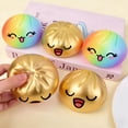 thumbnail image 3 of BESTSKY Jumbo Dumpling Squishies Stress Ball,Soft Tpr Squeeze Toy for Anxiety Relief,Realistic Baozi Pinching Toy for Office and Kids,3.3 Inch, 3 of 14